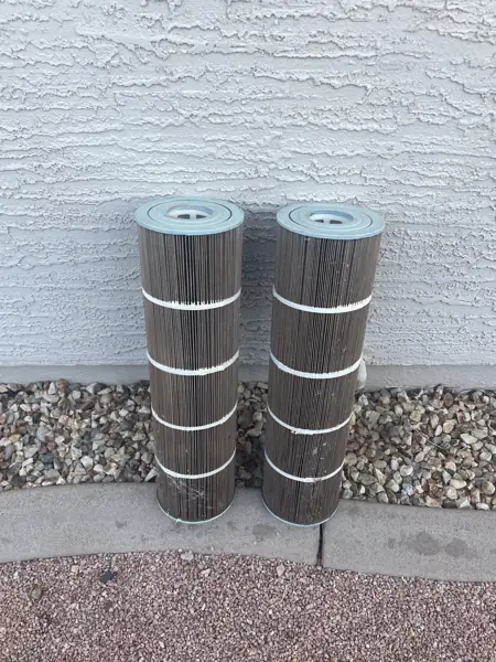 Two filter cartridges before cleaning