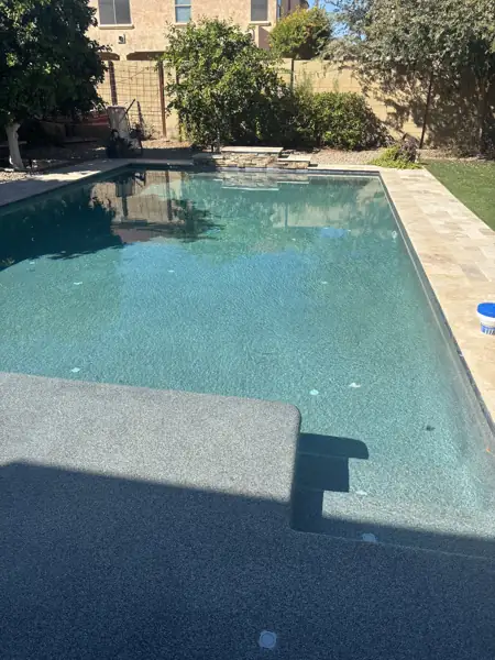 After the acid wash: clean pool
